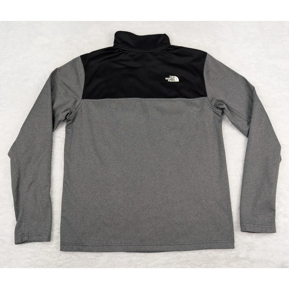 North Face Denali 1/4 Zip Pullover Men's M Gray/Black Sweatshirt Lightweight